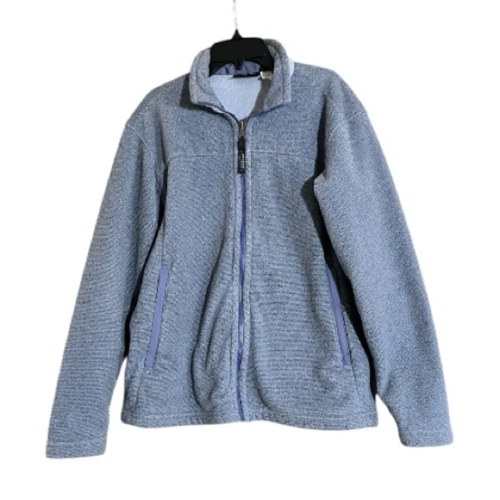 Patagonia Synchilla Women’s Fleece Jacket Full Zip Gray w/ Lavender Accents SZ M - Picture 1 of 8